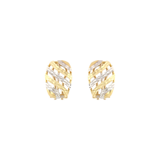 18ct gold Bicolor drop earrings