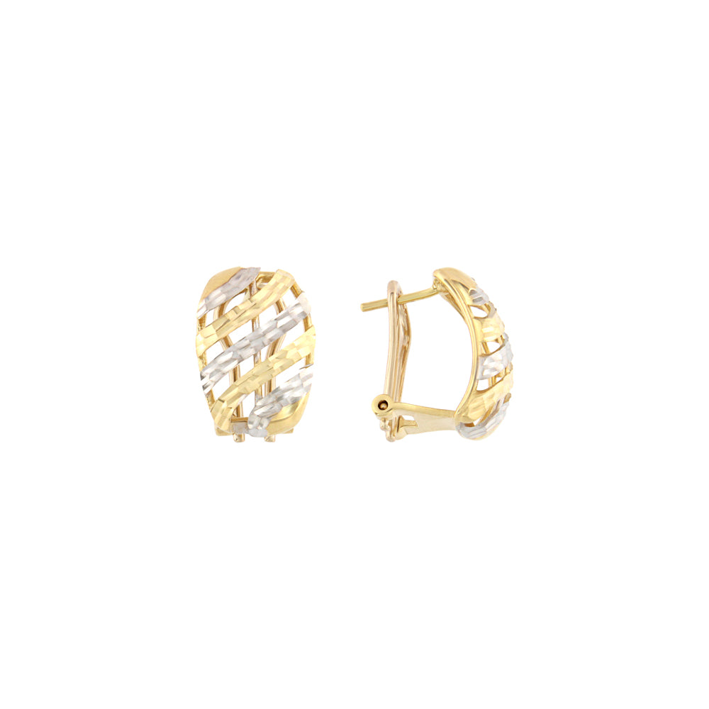 18ct gold Bicolor drop earrings