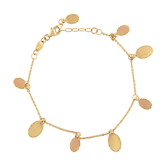 18ct gold Bracelet with charms