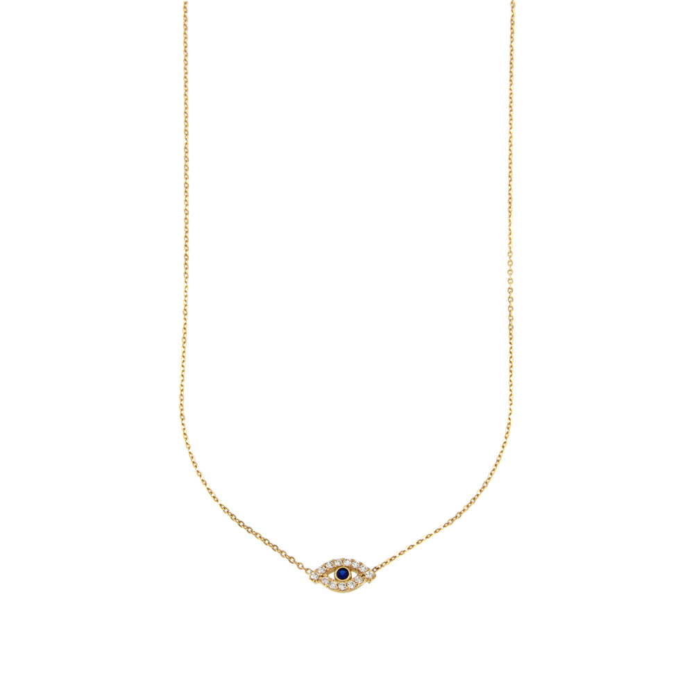 18ct gold Eye with stone necklace