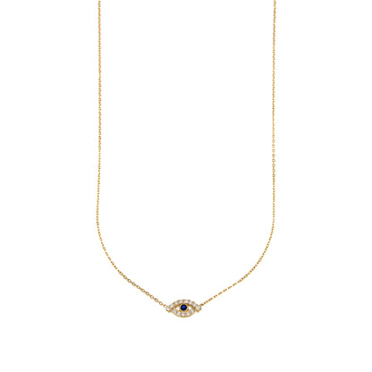 18ct gold Eye with stone necklace