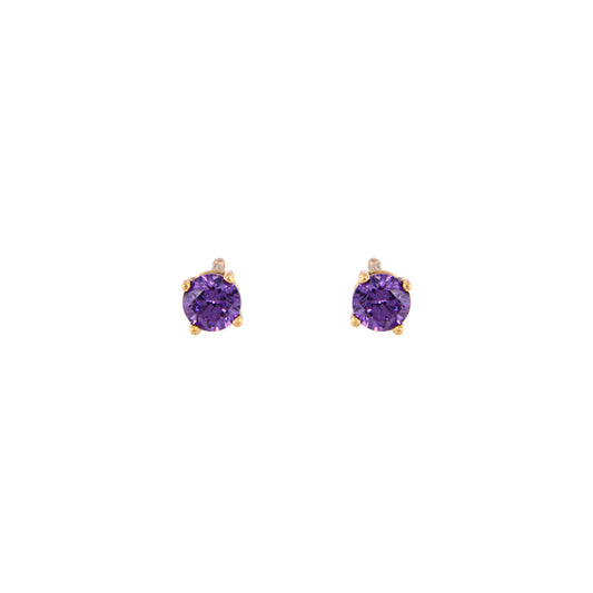 18ct gold Purple Stone Earrings