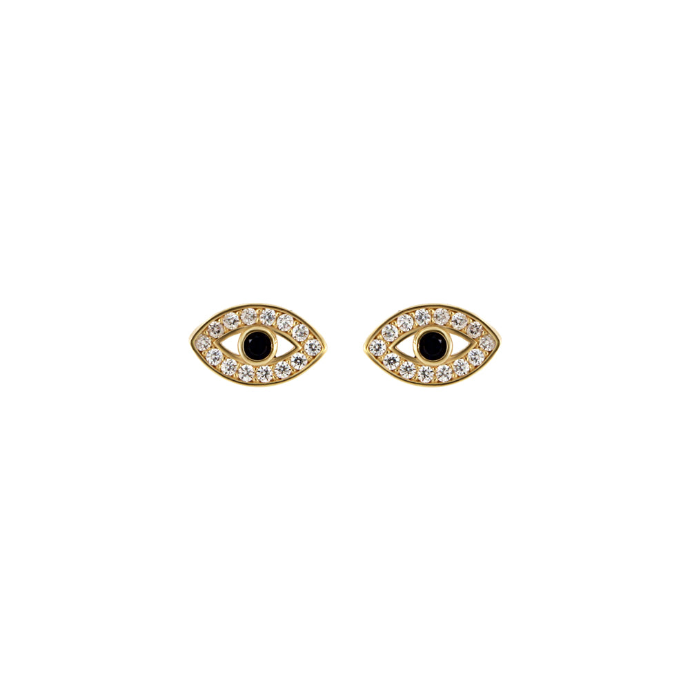 18ct gold Eyes stud