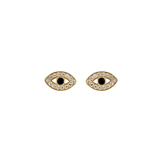 18ct gold Eyes stud