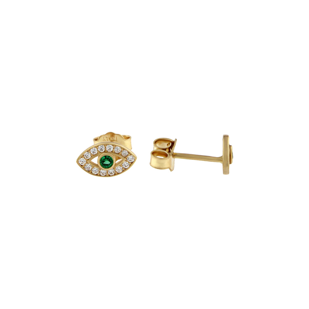 18ct gold Eyes stud