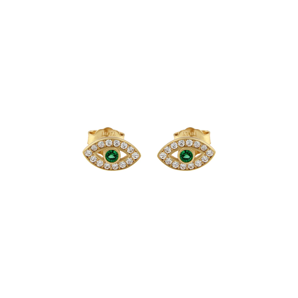 18ct gold Eyes stud