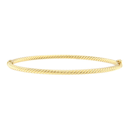 18ct gold Canale hoop bracelet