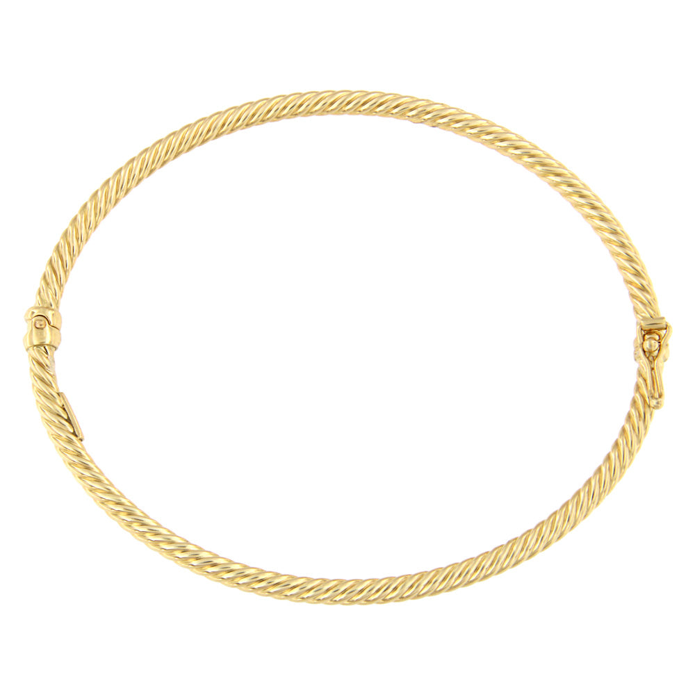 18ct gold Canale hoop bracelet