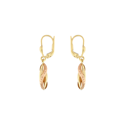 18ct gold Bicolor drop earrings