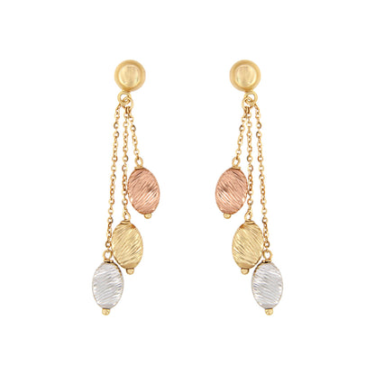 18ct gold Drop earrings 3 gold