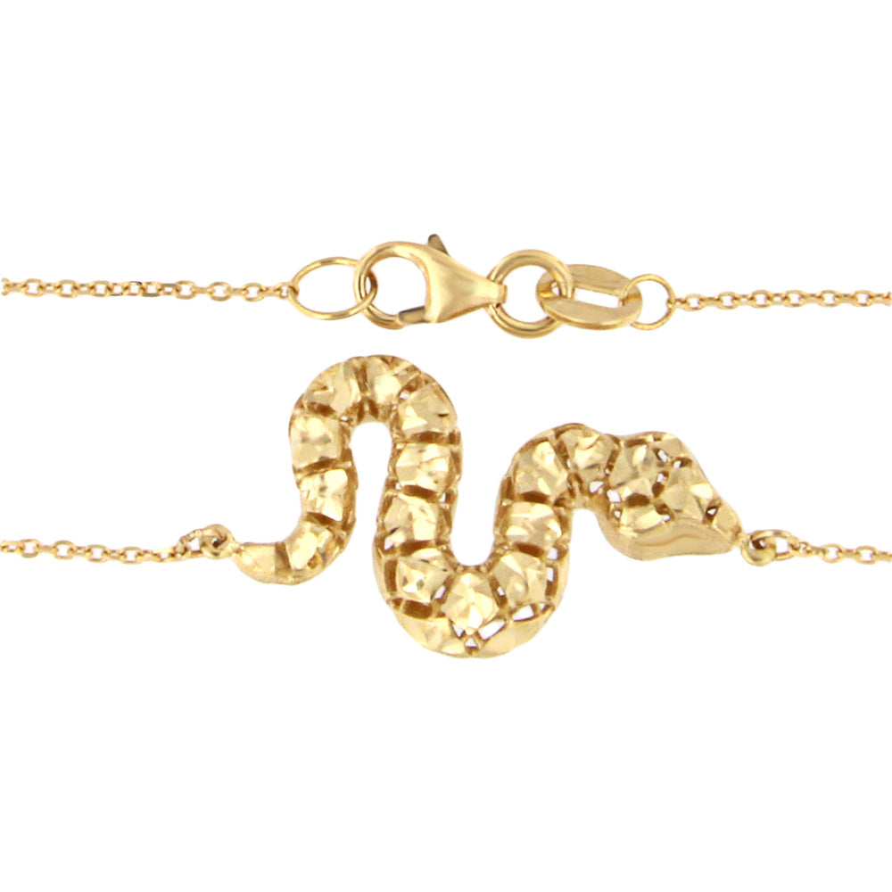 18ct gold Snake necklace