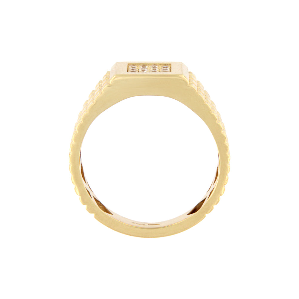 18ct gold White stone ring