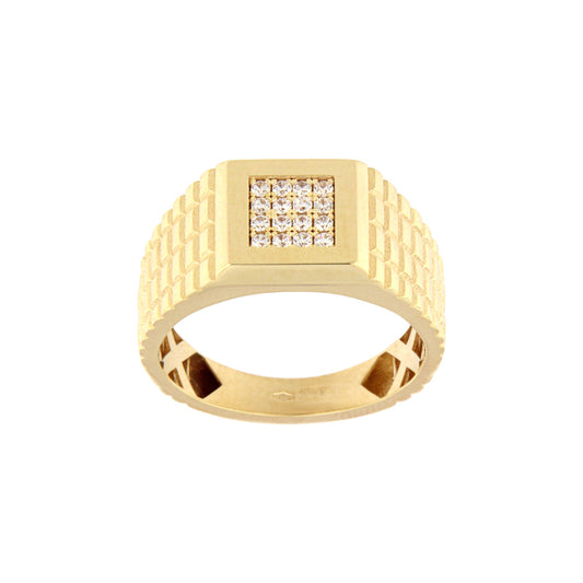 18ct gold White stone ring