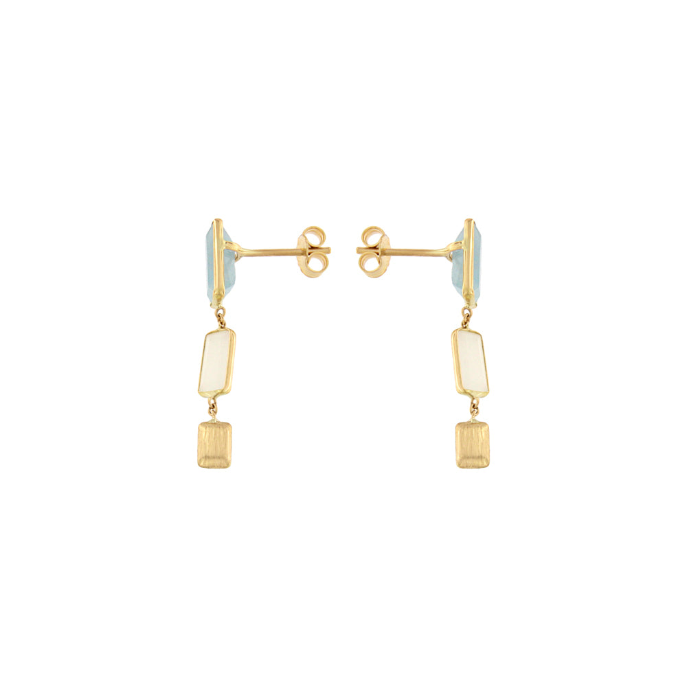 18ct gold Long drop earrings