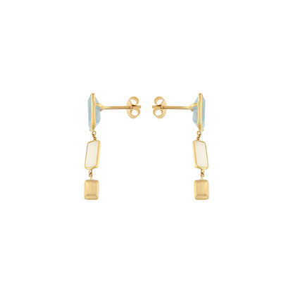 18ct gold Long drop earrings