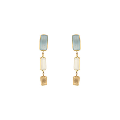 18ct gold Long drop earrings