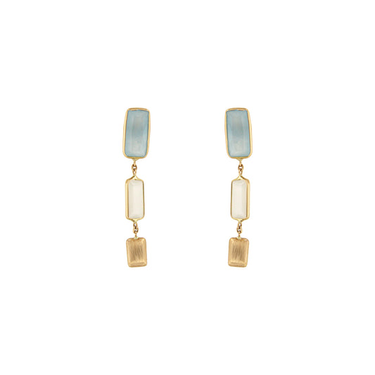 18ct gold Long drop earrings