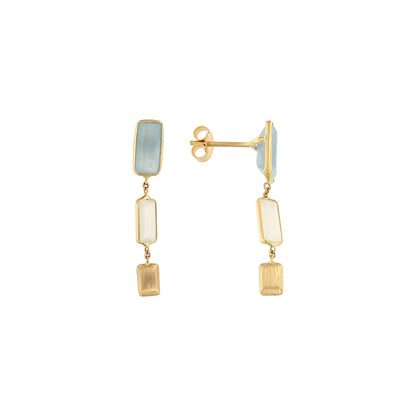 18ct gold Long drop earrings