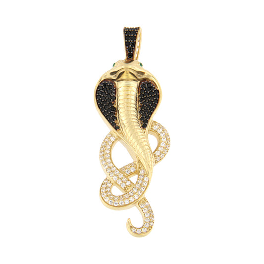 18ct gold Cobra pendant