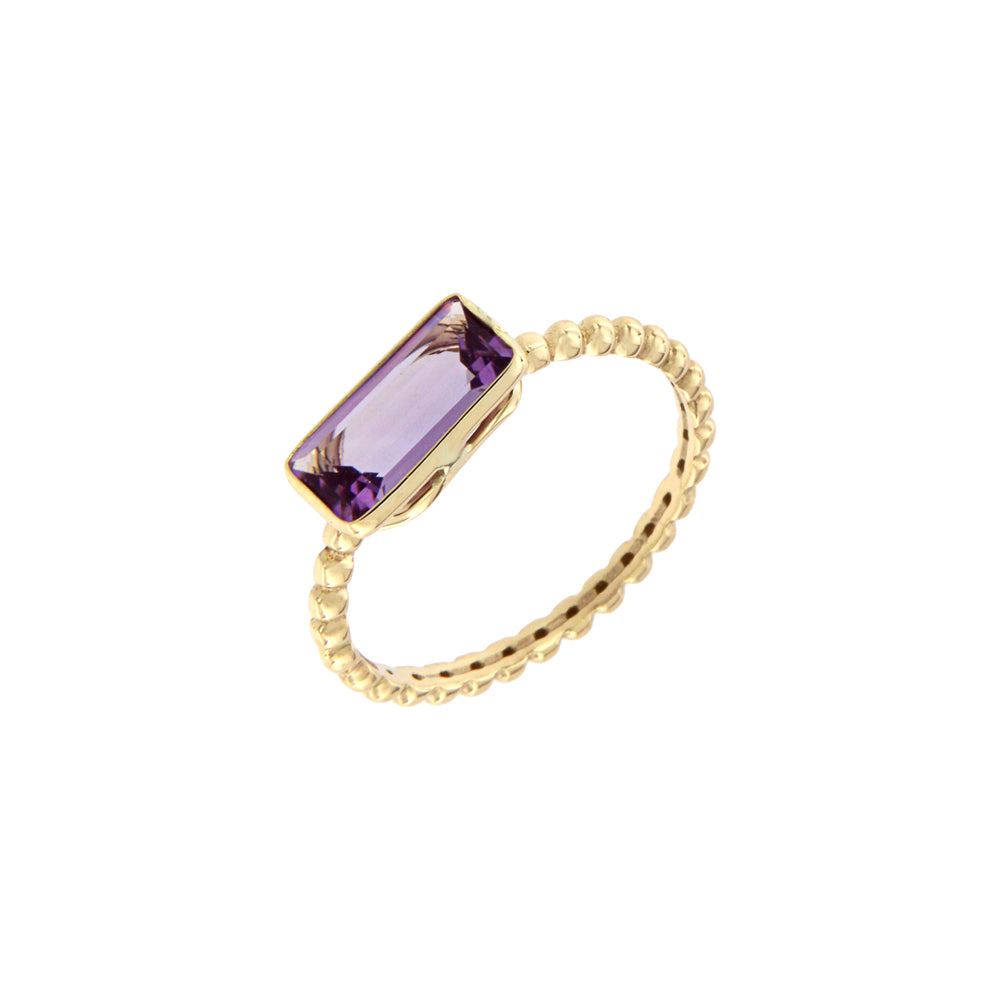 18ct gold Amethyst ring