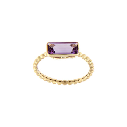 18ct gold Amethyst ring