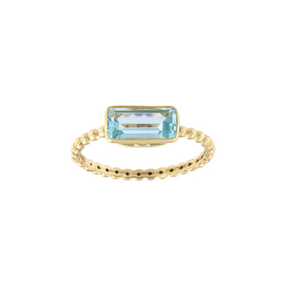 18ct gold Blue Topaz ring