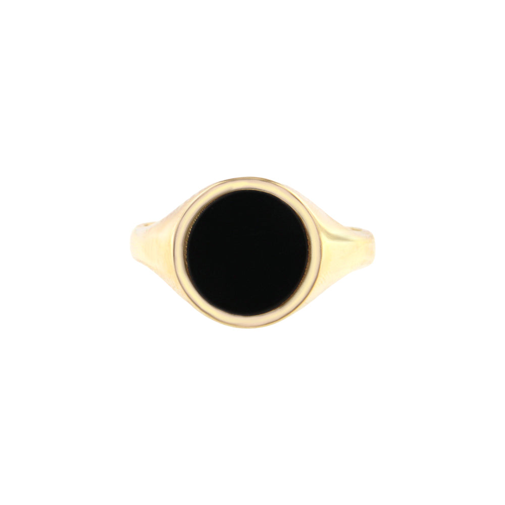 18ct gold Oval Black stone ring