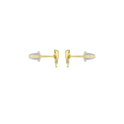 18ct gold Moon stud earrings