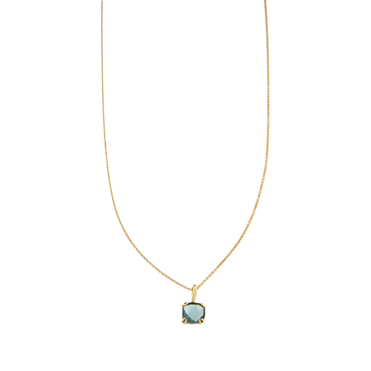 18ct gold Blue stone necklace