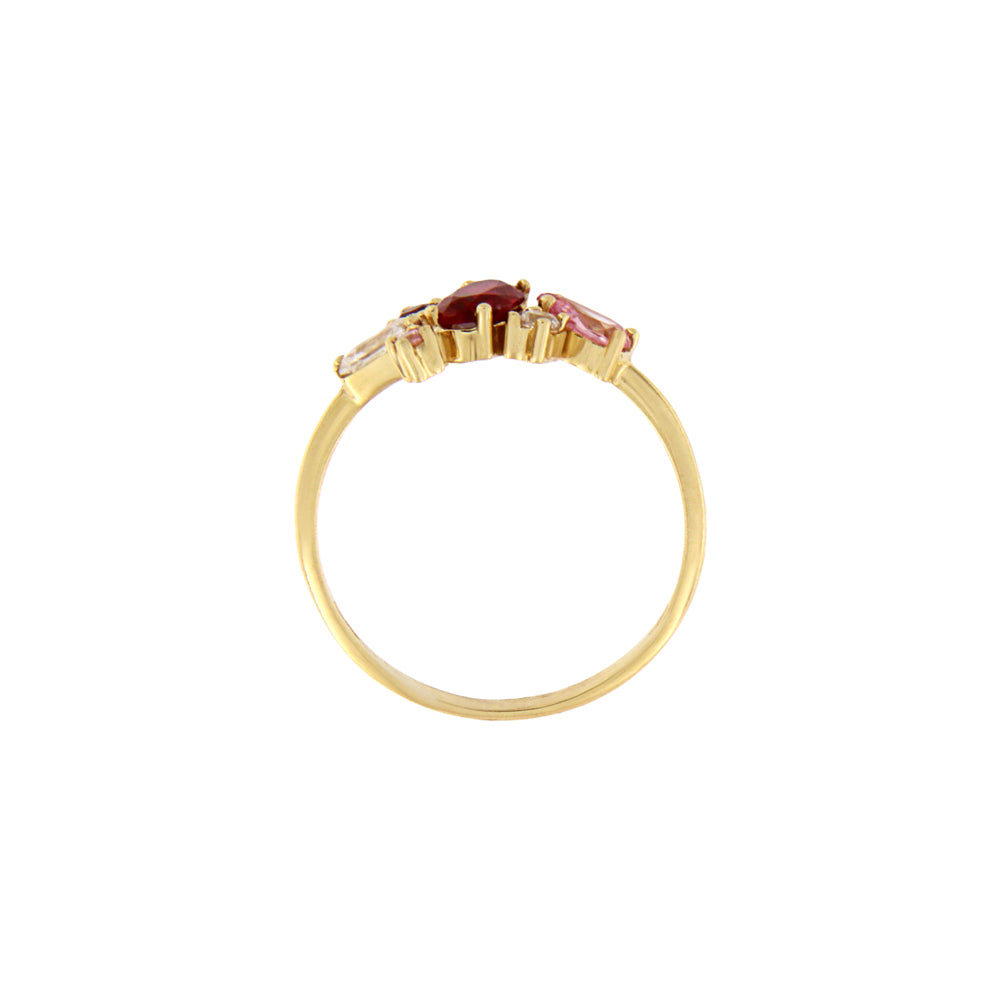 18ct gold Red stone ring