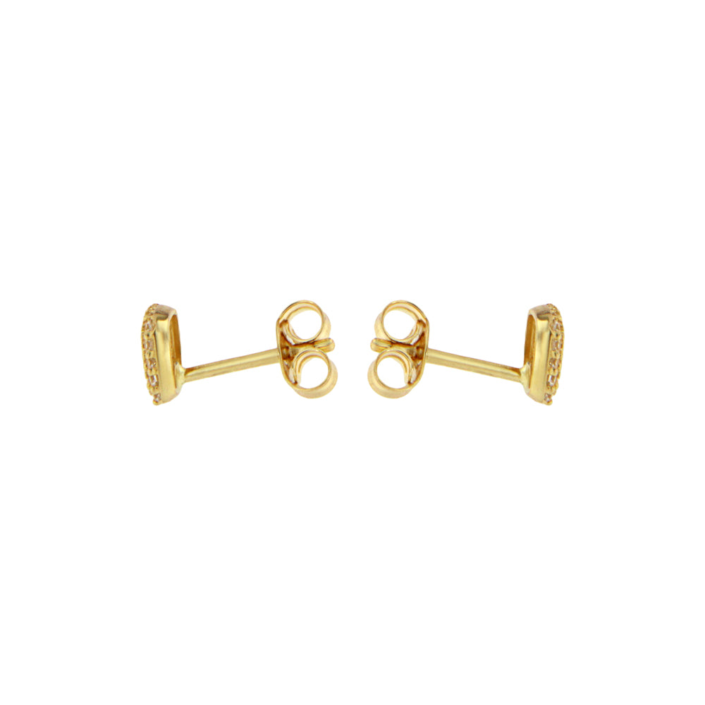 18ct gold Pave earrings