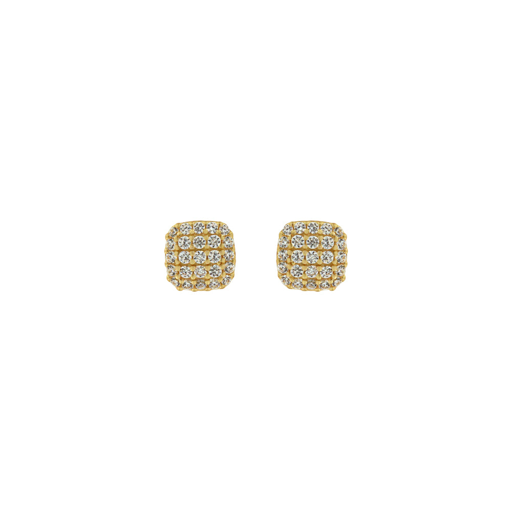 18ct gold Pave earrings