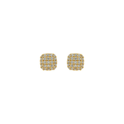 18ct gold Pave earrings