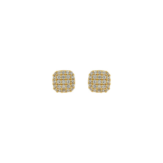 18ct gold Pave earrings