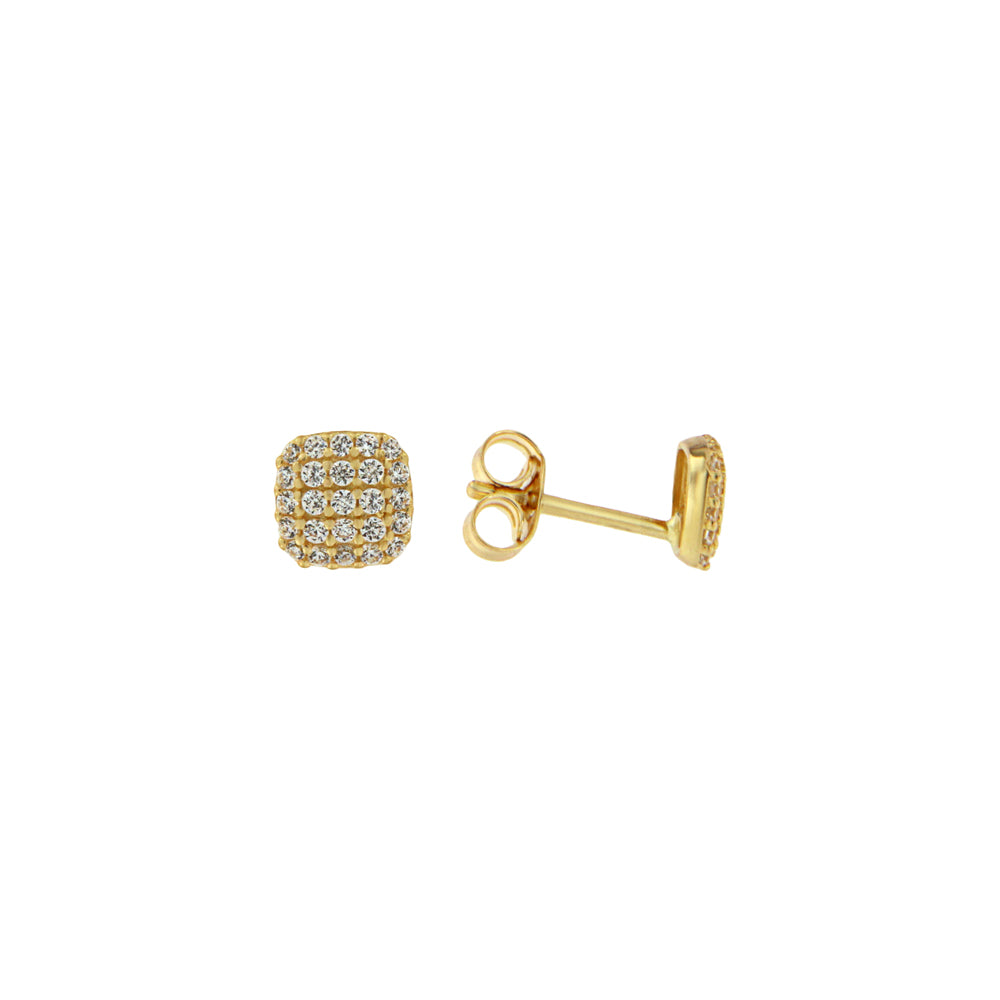 18ct gold Pave earrings