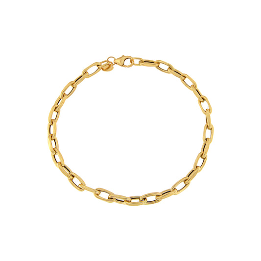 18ct gold Paper clip bracelet