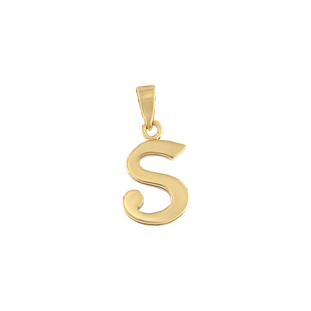 18ct gold Letter "S" pendant