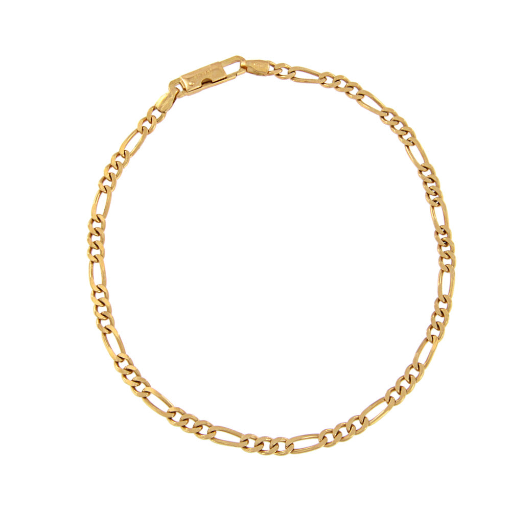 18ct gold Figaro bracelet