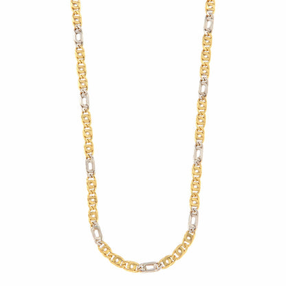 18ct gold Bicolor tiger partridge chain