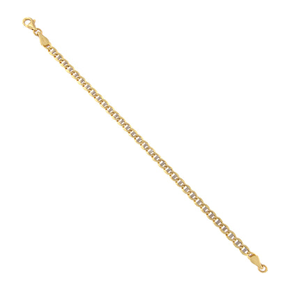 18ct gold two gold anklet