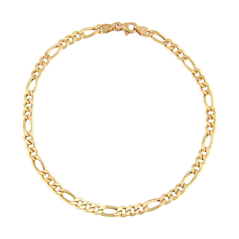 18ct gold Figaro anklet