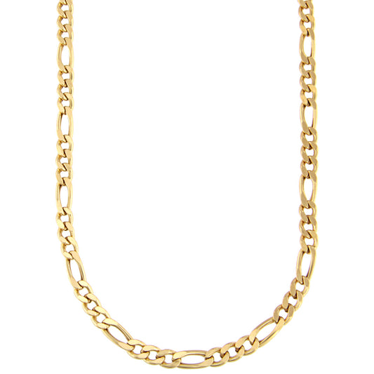 18ct gold Figaro chain