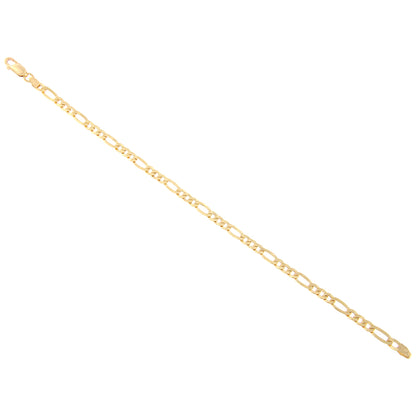 18ct gold Figaro mirror bracelet