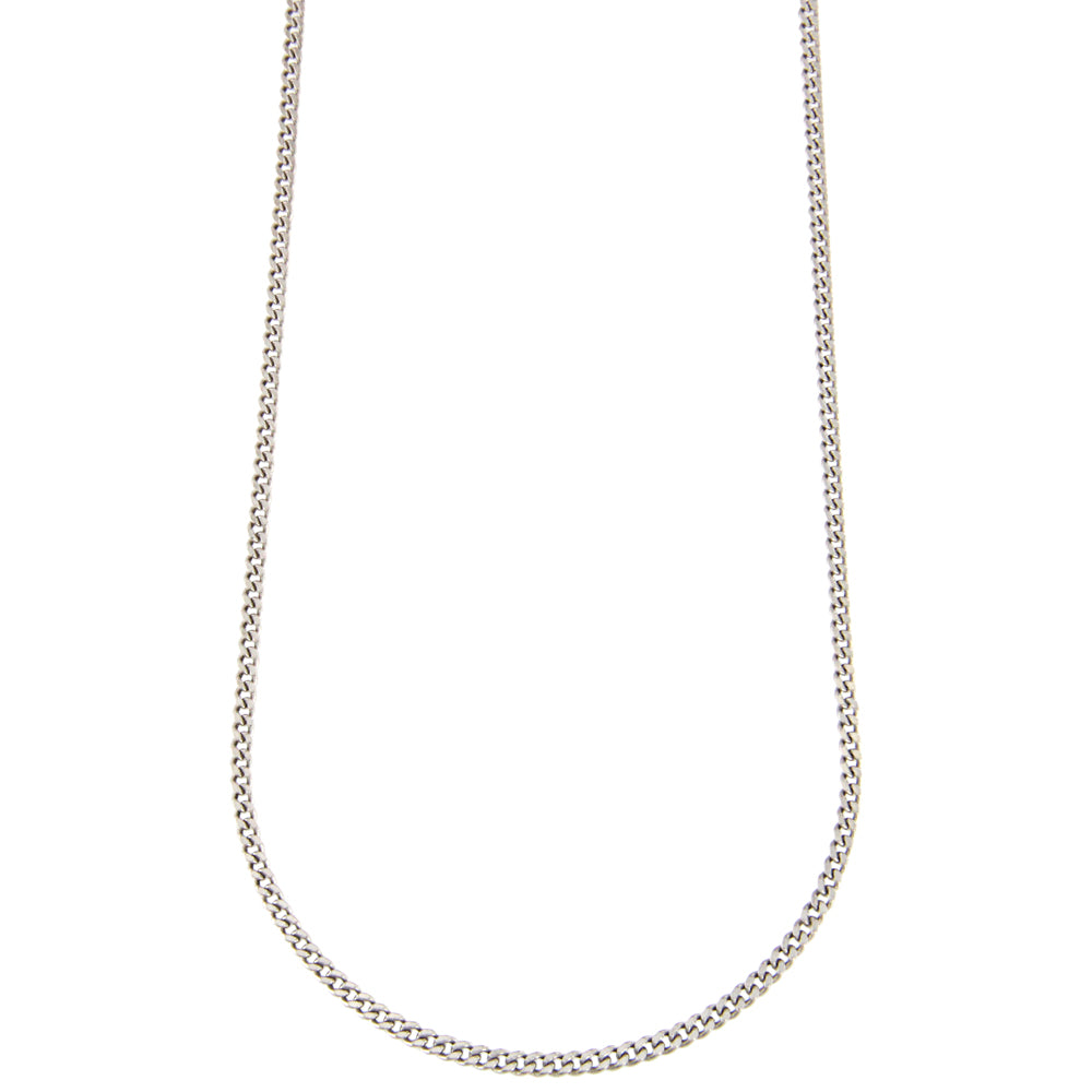 18ct gold White diamond curb chain