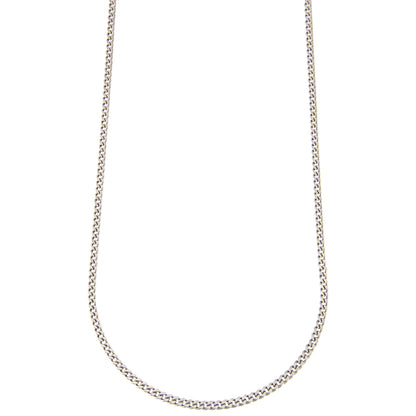 18ct gold White diamond curb chain