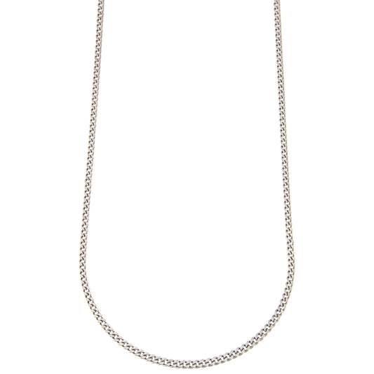 18ct gold White diamond curb chain