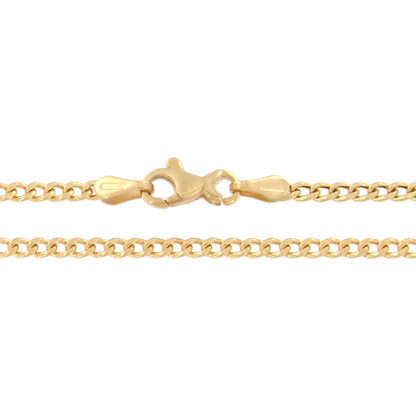 18ct gold Diamond cut curb chain