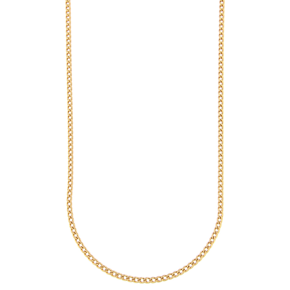 18ct gold Diamond cut curb chain