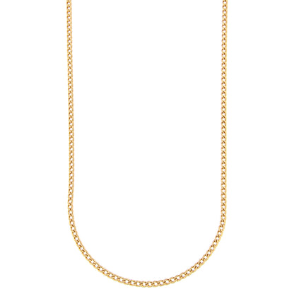 18ct gold Diamond cut curb chain