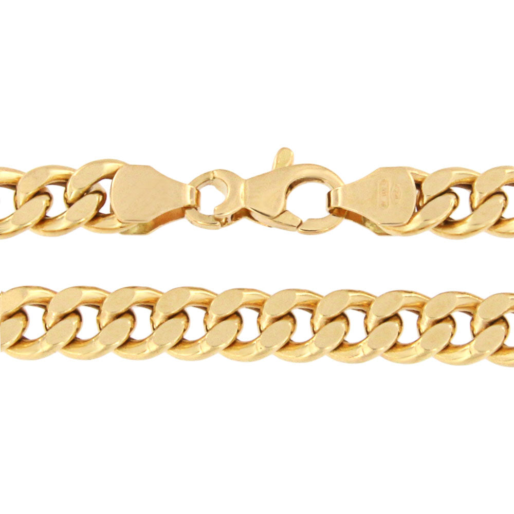 18ct gold Curb diamond chain